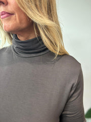 Chocolate Roll Neck Top Julia