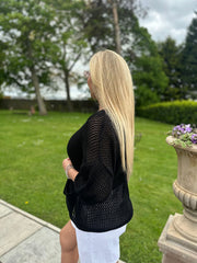 Black Pocket Loose Knit Bexley