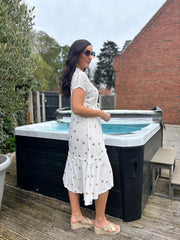 White Sequin Star Dress Althea