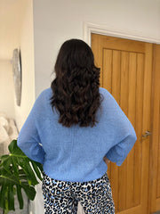 Denim V Neck Knit Jodie