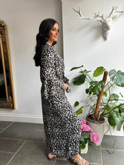 Leopard Tie Front Trouser Set Kristina