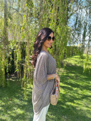 Mocha Shimmer Loose Weave Top Jasmine