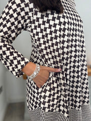 Chocolate Geometric Dress Maddie