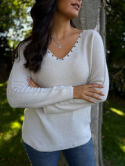 Stone Embellished Soft Knit Francine