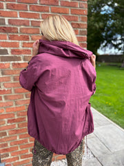 Wine Hooded Jacket Ocean