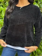 Black Chenille Sweatshirt Skye