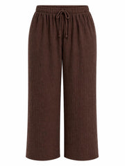 Chocolate Bubble Cotton Trousers