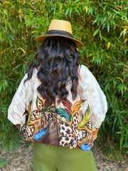 Chocolate Leopard Floral Top Sasha