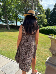 Animal Print Sleeveless Dress Cleo