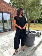 Black Two Piece Trouser Set Sara