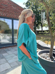 Teal Sequin Star Top Taryn