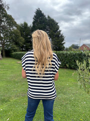 Navy Stripe Knit Top Stacey