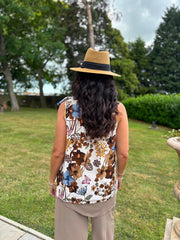 Chocolate Floral Top Justine