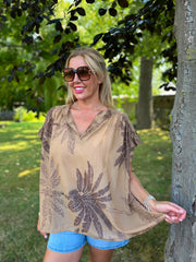 Camel Palm Leaf Top Millie