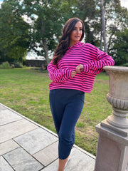 Lipstick Striped Hoodie Ella