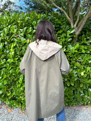Khaki Longline Trench Coat