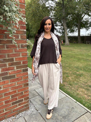 Chocolate V-Neck Reverse Seam Knit Diana