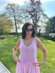 Pink Shimmer Knit Vest Palmer