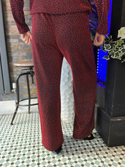 Red Diamante Shimmer Trousers Hazel