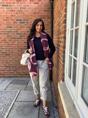 Navy Open Collar Jumper Rhea