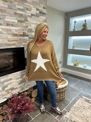 Camel Star Knit Evelyn