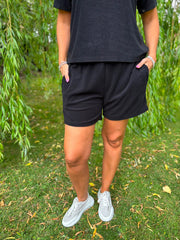 Black Soft Towelling Set Adriana