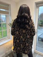 Camel Seamless Print Longline Zip Top Cassie