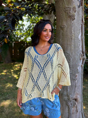 Lemon Diamond Knit Raquel
