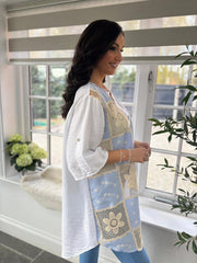 White Patchwork Tunic Inessa