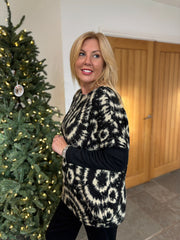 Black Tie Dye Knit Skylar