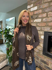 Chocolate Soft Roll Neck Top Kimmy