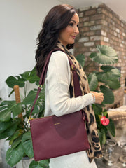 Wine Multi Compartment Crossbody Bag