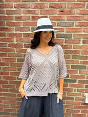 Mocha Diamond Knit Matilda