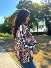 Chocolate Leopard Stripe Jacket Jordan