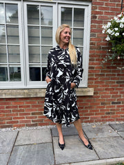 Monochrome Longline Hooded Shirt Brooklyn