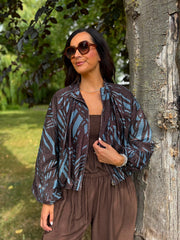 Chocolate Shimmer Patterned Jacket Sadie