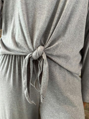 Grey Tie Front Top Juliet