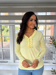 Lemon Ruffle Detail Top Jeanelle