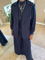 Navy Diamante Blazer Jude