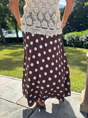 Chocolate Polka Dot Skirt Amy