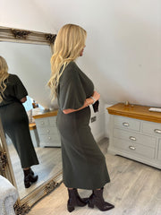 Khaki Soft Knit Dress Emily