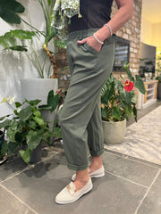 Khaki Frill Pocket Trousers Sasha