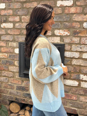 Blue Argyle Knit Paige