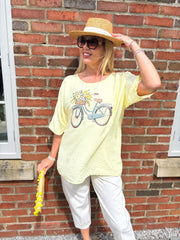 Lemon Floral Bicycle Top Fern