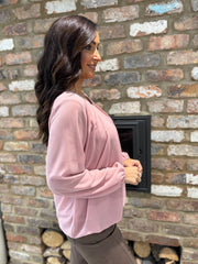Rose Pleat Detail Chiffon Blouse Molly