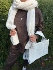 Chocolate Brushstrokes Shimmer Sweat Top Natalia