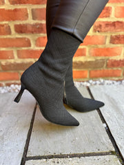 Black Pointed High Heel Boots