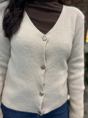 Stone Soft Knit Cardi Kesha