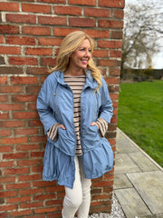 Light Blue Premium Hooded Mac Clementine