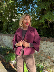 Wine Gold Buttoned Jacket Vanessa